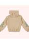 Girl's Floral Print Zippered Jacket 0-14 Years Beige - 2