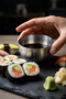Set of 2 Silver Color Metal Snack Bowls, Sauce Bowls - 200 ml Presentation Bowl - 3