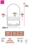 Ceres Plastic Bathroom Shower Shelf - White - 3