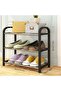 3-Tier Metal Shoe Rack for 6 Pairs, Stackable Storage Organizer Stand - 4