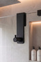 Black Matte 304 Stainless Shower Cabin Hanger - for 6mm Fixed Glass Only - Not Suitable for Sliding Door - 5