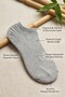 6 Pairs of Women's Bamboo Invisible Gray Sneaker Socks - Soft Wash Seamless Bootie Socks - 5