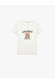 Cotton Short Sleeve Crew Neck Printed T-Shirt - 4