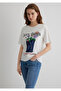 Floral Printed Ecru T-Shirt Regular Fit 1613494 -70057 - 2