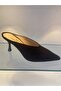 Genuine Leather Open Back Sabo Women's Slippers - 2