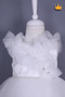1-5 Years Old Tulle with Stones at the Collar Special Design Back Detail Girls' Tulle Skirt Evening Dress Wedding Dress 6516 - 4
