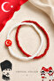 2-Piece Moon Star Sand Bead Turkish Flag Bracelet (October 29, April 23, Karne, Eid, Student Gift) - 3