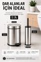 Pedal Trash Can 3 Liter Inner Bucket with Lid Toilet Brush Bathroom Set Chrome - Titan 7103 - 3