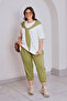 Modal Top-Bottom Set with Scarf Detail - 3