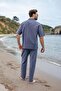 Navy Blue over Fit Men's Shirt Suit E7303 - 4