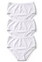 Women's 3-Piece 100% Cotton Panties Ribbed High Waist Daily Comfortable Cut (4430-3)