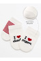 3-Piece Baby Booties Socks / Newborn Mom Dad Socks Organic Combed Cotton - 5