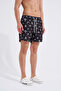 Men's Anchor and Starfish Swim Shorts Black-White - 2