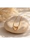 Non Tarnish Waterproof Gold Heart Necklace 316L Steel Luxury Minimalist Women Gift Jewelry - 6