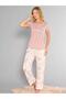 Women's Buttoned Short Sleeve Pajama Set 88-131 - 4