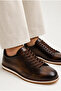 Men's Brown Genuine Leather Sneaker Daily Casual Lace-Up Shoes – Siena - 5