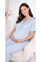 Maternity Pajama Set – Lace Detailed Maternity Pajamas Comfortable Summer Wear 24-81 - 2