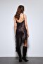 Coffee Asymmetrical Lace Dress - 5