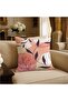 Pastel Botanical Leaf Patterned Decorative Throw Pillow Cover Set of 6 43X43 cm Digital Printing - 4