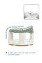 Front Opening Bath and Feeding Seat with Gift Cushion - Set of 2 Soft Green - 3