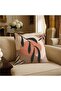Cream Tile Black Tropical Leaf Patterned Double-Sided Set of 4 Cushion Covers 43X43 cm - 4
