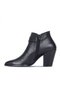 Black Leather Women's Heeled Boots 01Wr5005 - 3
