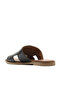 Black Shiny Leather Women's Flat Slippers 01Wa5705 - 4