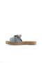 Blue Leather Women Espadrilles Slipper 01Ws1821 - 4