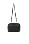 Black Leather Women's Crossbody Bag - 4