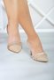 Anita Ten Satin Stone Pointed Toe Thin Heeled Evening Dress Shoes - 2