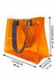 R&M Promotional Waterproof Transparent Pvc Women's Beach and Shoulder Bag - Orange (4 Different Handle Color Options Available) - 4