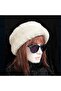Anatolia Handmade 100% Wool Short White Fur Women's Real Leather Hat - 3