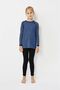 Ultimate Merino Kids Seamless Striped Thermal Long Sleeve Underwear Set Blue - 2