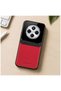 Xiaomi Redmi 14C Compatible Case Zebana Lens Leather Case Red - 4