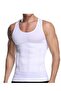 Premium White Men's Corset Waist Chest Belly 2 Size Tank Top - 8