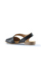 Black Leather Women's Sandals 01ws2311 - 5
