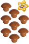 8Pcs Beech Mushroom Button Handle Furniture Drawer Cabinet Door Handle Metal Handle Accessories with Screw