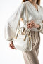 Jn-53 Burslu Women's Shoulder Bag Clip-On Handbag Crossbody Bag Cream - 3