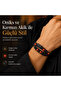 Premium Natural Stone Design Leather Bracelet Series – Real Natural Stone Red Agate and Onyx - 3