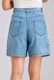 Women's Five-Pocket Bleach Wash Lyocell Thin Denim Fabric Denim Skirt Bleach Wash - 6