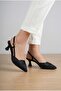 Large Size Women's Stiletto 41-42-43-44-Black Satin
