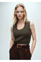 Knitwear cropped blouse