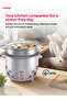 RC 2802 1.5L 500W Rice Cooker Automatic Keep Warm Glass Lid Steamer Aluminium Pot Handle - 4