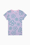 Girl's Flowers Cotton Lilac Pajama Set - 2