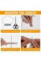 4-Piece Curtain Tie Metal Clips, Adjustable Spring Rope Drapery Holdbacks Silver - 6