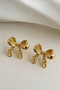 Gold Color Bow Women's Earrings - 4