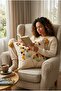 Buldan Handmade Dandelion Patterned Cushion Cover with Tassels Cotton Square Pillow 42X42'Cm - 4