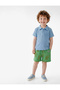 Cotton Crocodile Print Shorts with Tie Waist