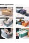 7.2L Plastic Storage Bins, Stackable Baskets with Handles for Home Classroom Organization - 5