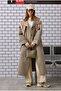 Funnel Neck Long Trench Coat Light Mink
